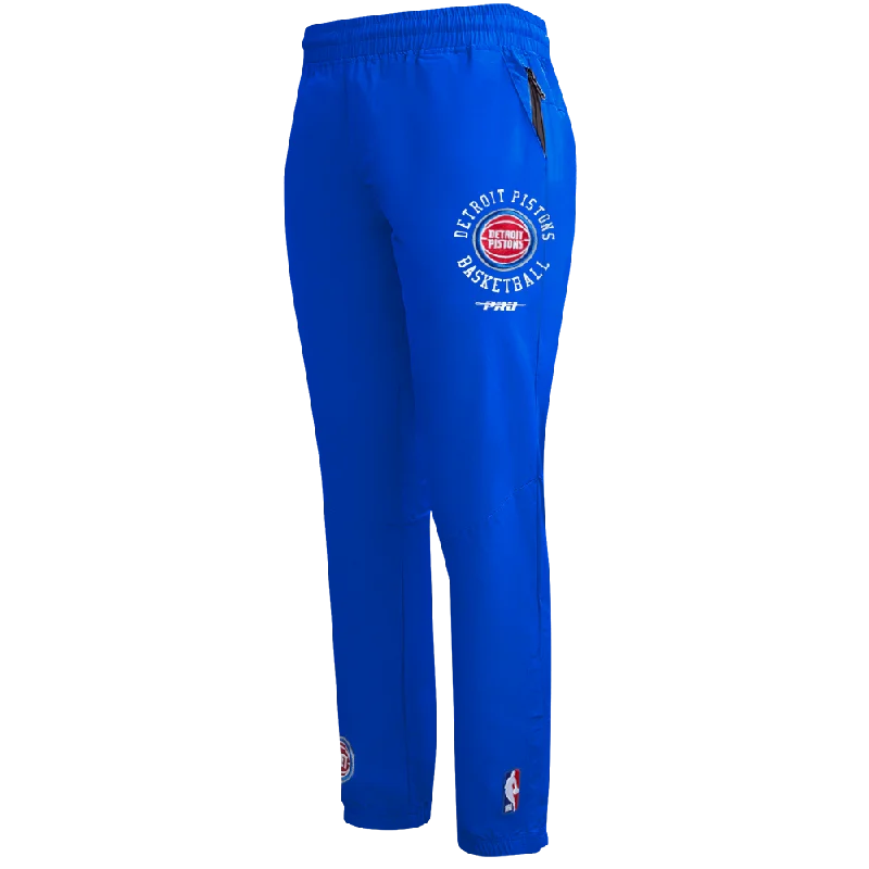 NBA DETROIT PISTONS HYBRID MEN'S WOVEN PANT (ROYAL BLUE) Sleek Black Pants