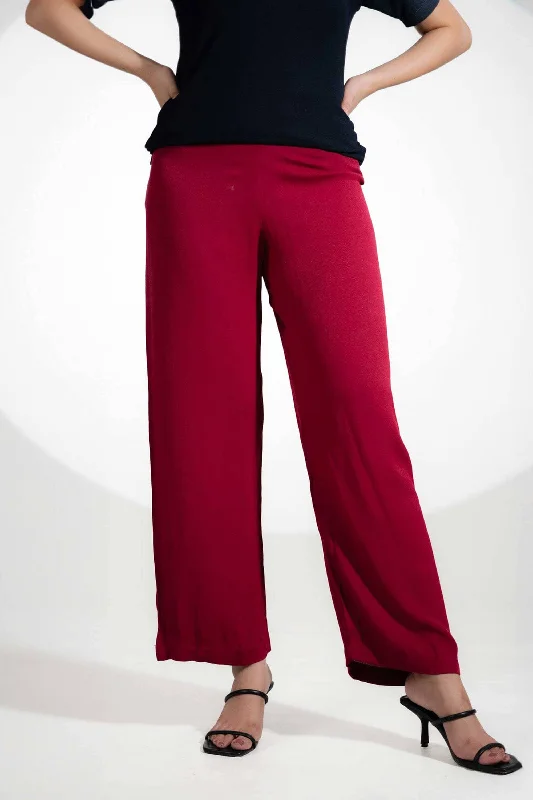East West Women's Loose Straight Pants Cozy Fitted Pants