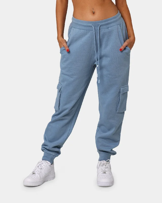 EN ES Women's All Mighty Track Pants Cornflower Blue Trendy Printed Pants