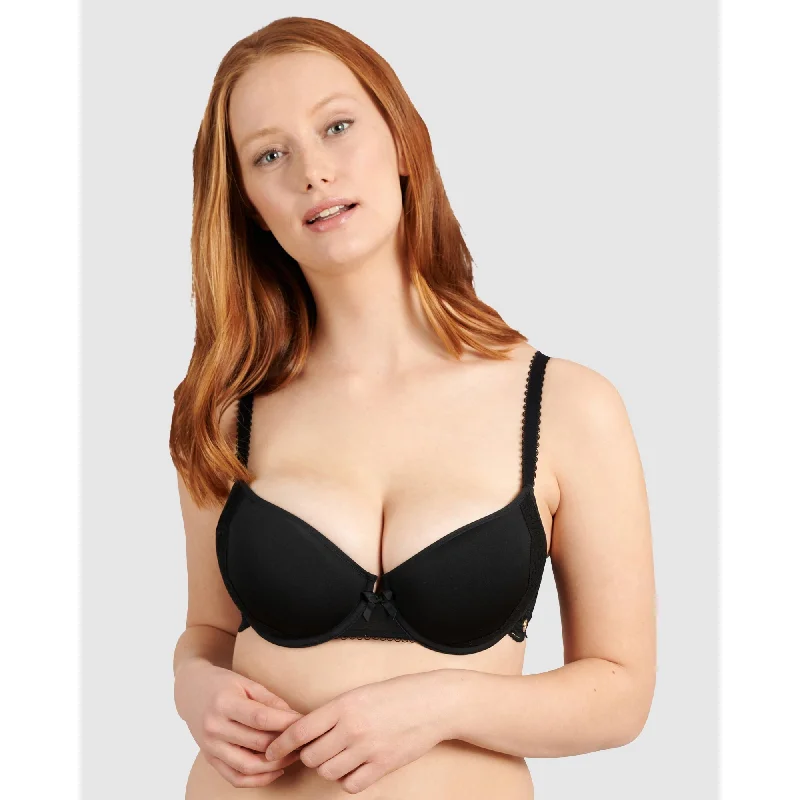 Ariane Padded T-Shirt Spacer Bra-Black Oversized T-Shirt Spandex breathable