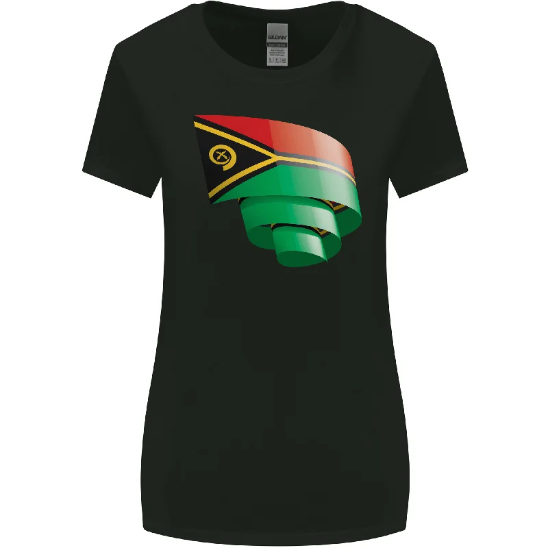 Curled Vanuatu Flag Day Football Womens Wider Cut T-Shirt Satin Fabric Silk Fabric Chiffon Fabric Curled Vanuatu Flag Day Football Womens Wider Cut T-Shirt Satin Fabric Silk Fabric Chiffon Fabric