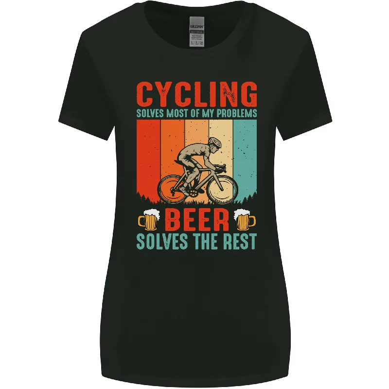 Cycling Funny Beer Cyclist Bicycle MTB Bike Womens Wider Cut T-Shirt Graphic T-Shirt Round Neck Polyester Cycling Funny Beer Cyclist Bicycle MTB Bike Womens Wider Cut T-Shirt Graphic T-Shirt Round Neck Polyester