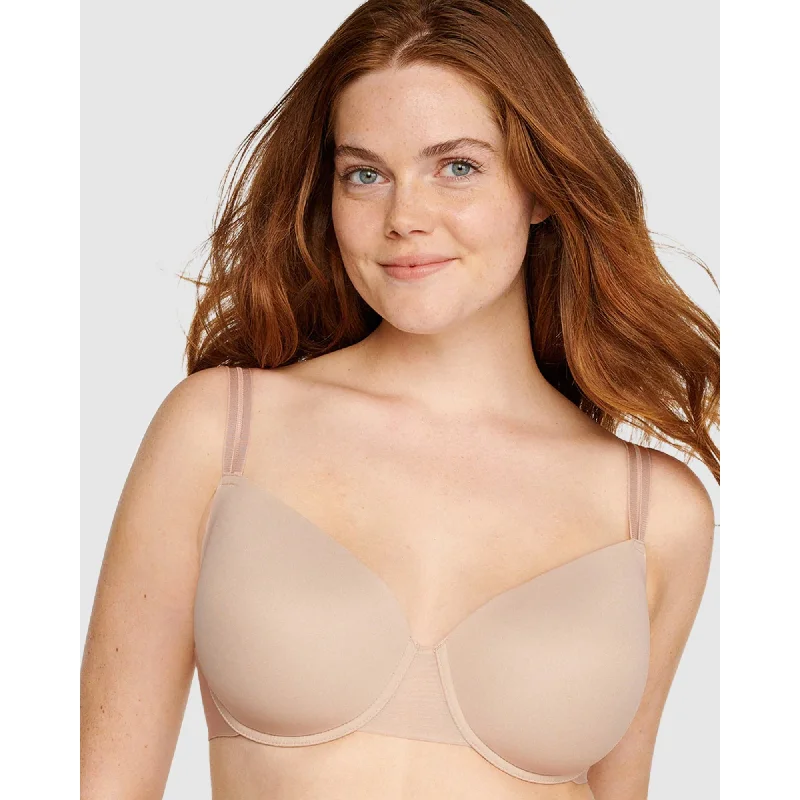 The Monday Seamless Underwire T-Shirt Bra Denim Fabric Leather Fabric Suede Fabric