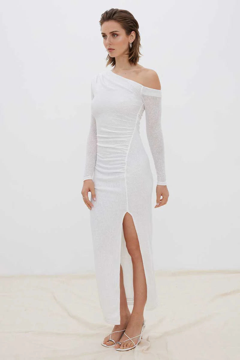 The Embrace Maxi Dress White Elegant Sleeveless Maxi Dress