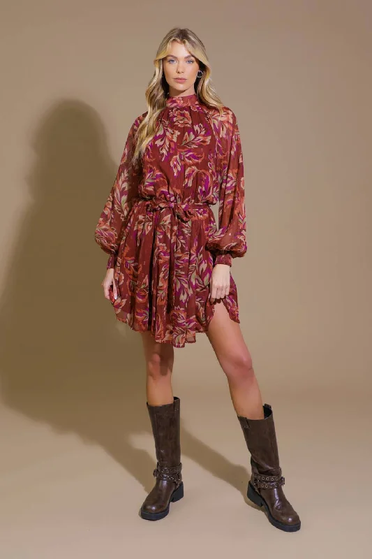 Woven Mini Dress Fashionable Mini Dress with Frills
