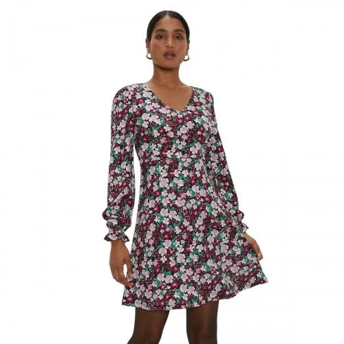 Dorothy Perkins Womens/Ladies Floral V Neck Long-Sleeved Mini Dress Stylish Short-Sleeve Mini Dress Dorothy Perkins Womens/Ladies Floral V Neck Long-Sleeved Mini Dress Stylish Short-Sleeve Mini Dress