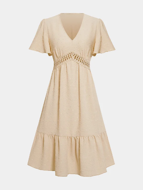 Midsize On Holiday Cutout Mini Dress Chic Pleated Mini Dress