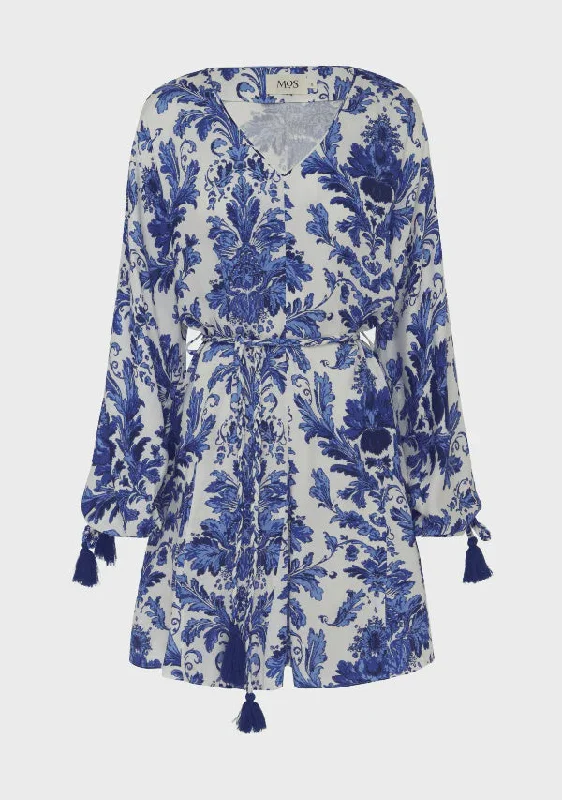 MOS THE LABEL ADRIANNA MINI DRESS - ADRIANNA PRINT Stylish Ruffle Mini Dress