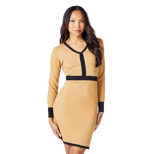 Principles Womens/Ladies Colour Block Knitted V Neck Mini Dress Stylish Short-Sleeve Mini Dress
