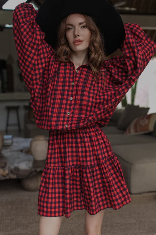 Gingham Red