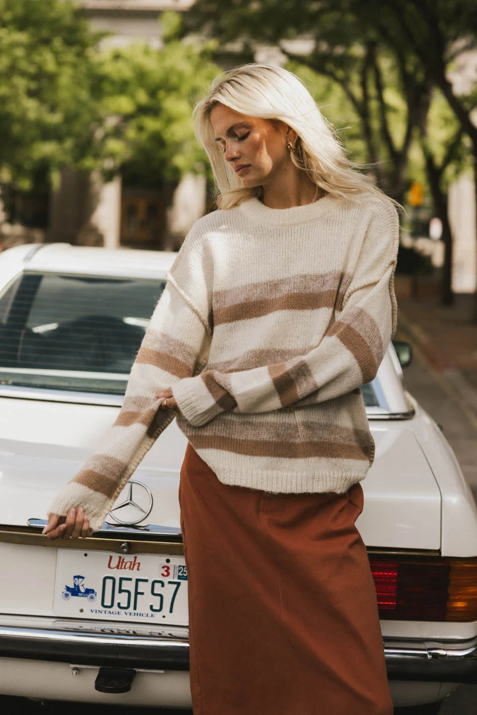 Allurah Striped Sweater Satin Fabric Silk Fabric Chiffon Fabric