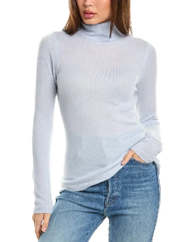 Forte Cashmere Turtleneck Cashmere Sweater Terry Blend Velvet Blend Canvas Blend
