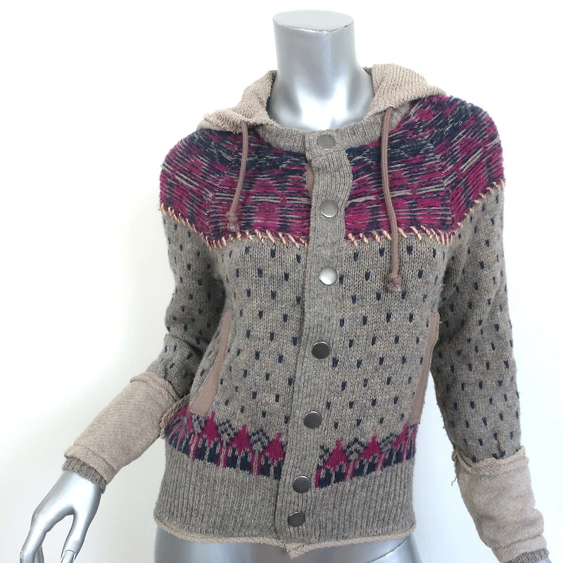 Free People On My Way Hoodie Sweater Taupe Embroidered Knit Size Extra Small Glossy Satin Silk Free People On My Way Hoodie Sweater Taupe Embroidered Knit Size Extra Small Glossy Satin Silk