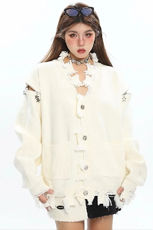 Jessica Solid Color Button Up Multi Zipper Knitted Long Sleeve Sweater Terry Terry Cloth Terry Knit Jessica Solid Color Button Up Multi Zipper Knitted Long Sleeve Sweater Terry Terry Cloth Terry Knit