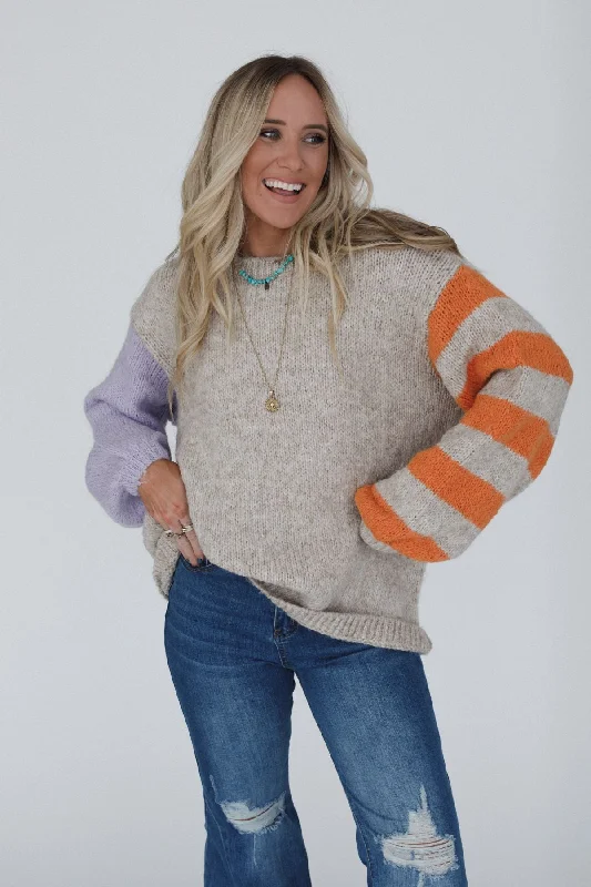 Kayden Sweater - Khaki Sequined Glittery Shiny