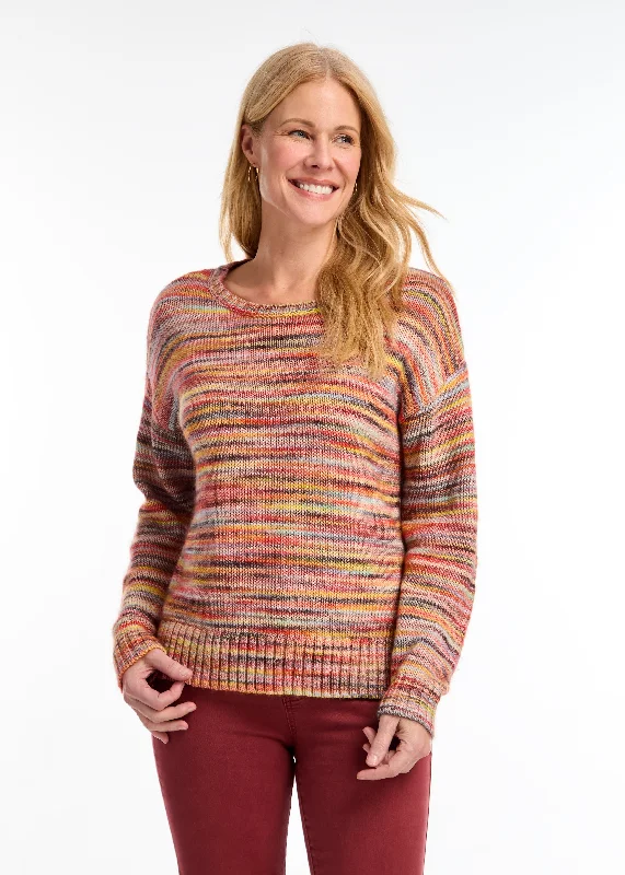 Long Sleeve Spacedye Sweater Velvet Chenille Corduroy