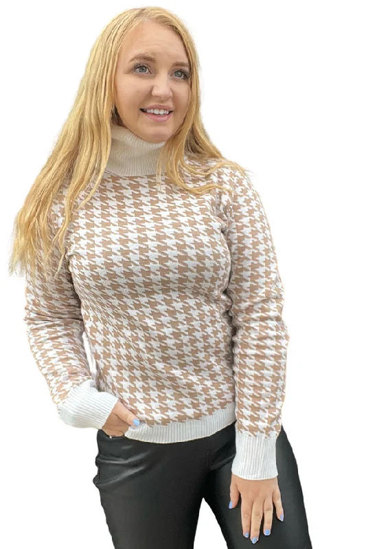 Point Zero Houndstooth Sweater Iron Safe Non-Iron Wrinkle Free