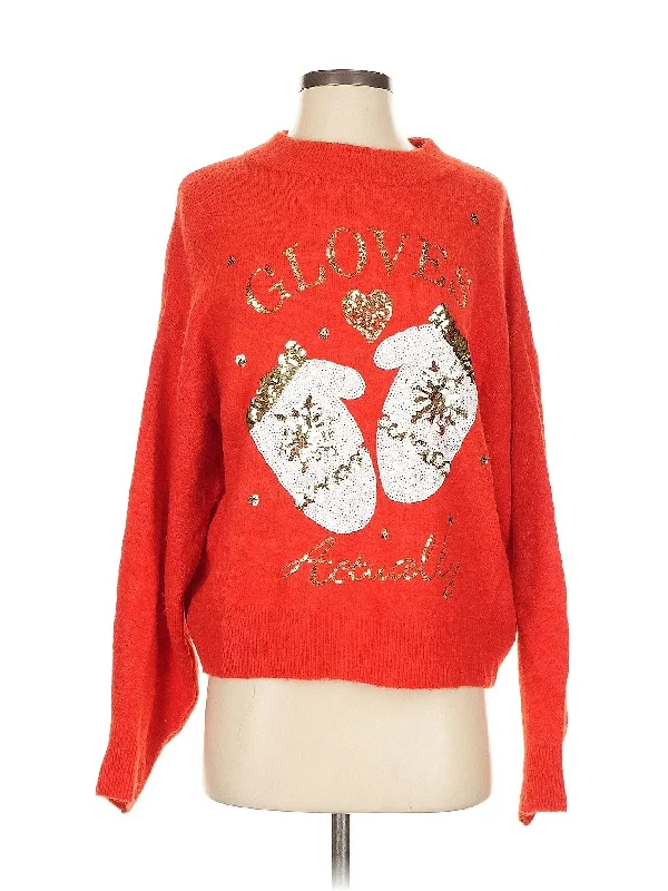 Pullover Sweater Chenille Brocade Lace