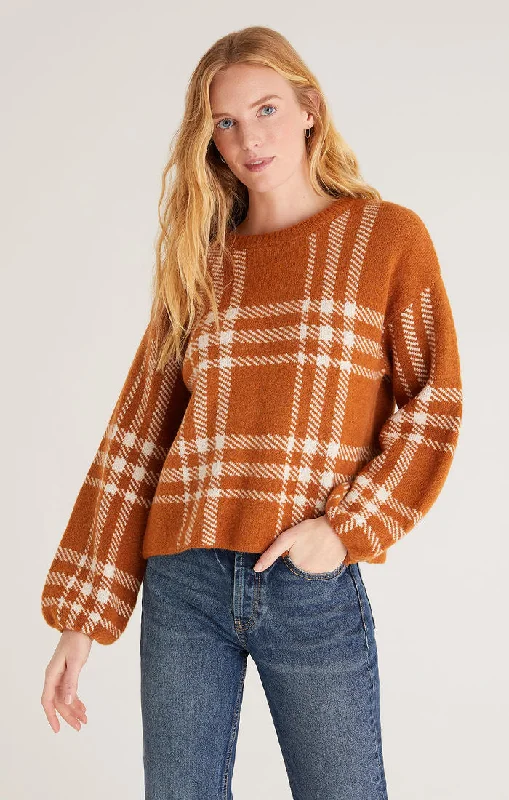 Solange Plaid Sweater Wool Fabric Cashmere Fabric Tweed Fabric