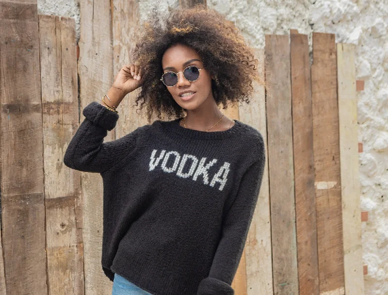 Vodka Crew Sweater Mesh Sweater Canvas Denim