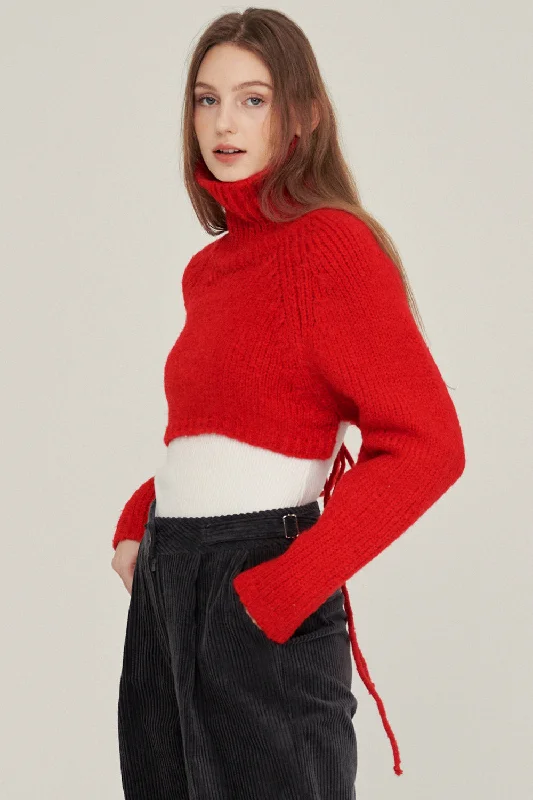 Whitney Two-way Cropped Sweater Slim Fit Regular Fit Oversized
