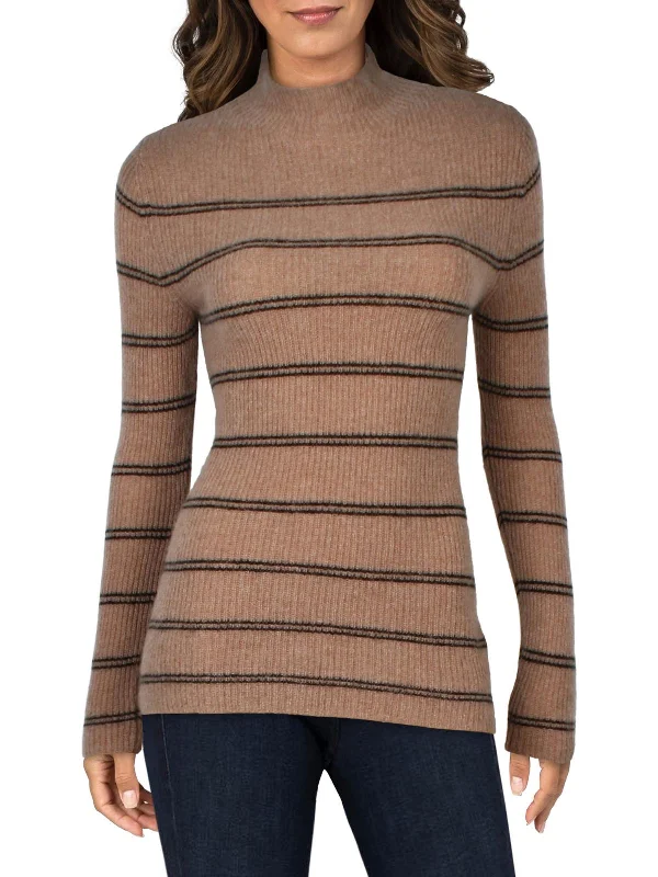 Womens Cashmere Pullover Mock Turtleneck Sweater Zippered Front Buttoned Front Snap Front Womens Cashmere Pullover Mock Turtleneck Sweater Zippered Front Buttoned Front Snap Front