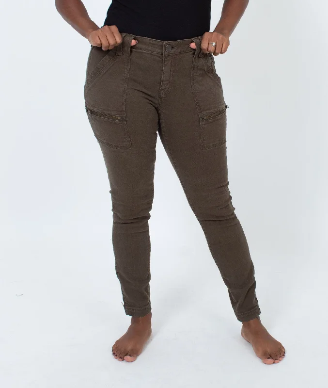 Army Green Skinny Jeans Cozy Wide-Legged Jeans