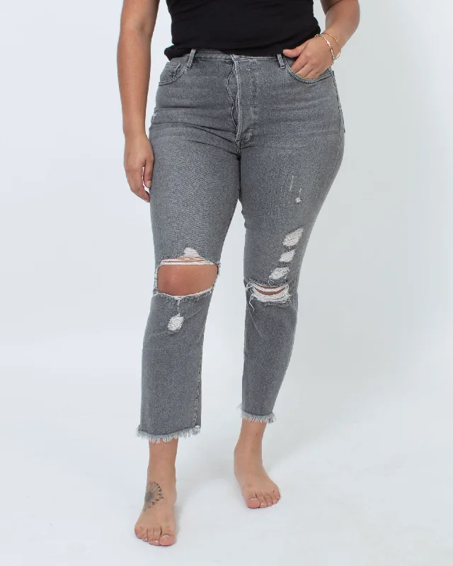 "Le Original" Distressed Jeans Casual High-Waisted Bootcut Jeans