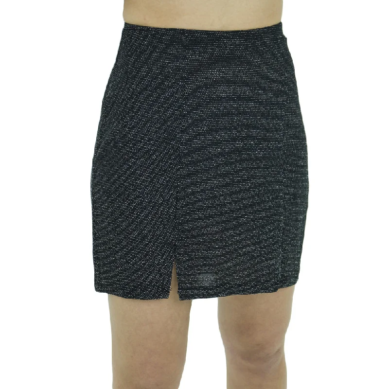 Women's Embroidered Skirt,Black elastic waist skirt