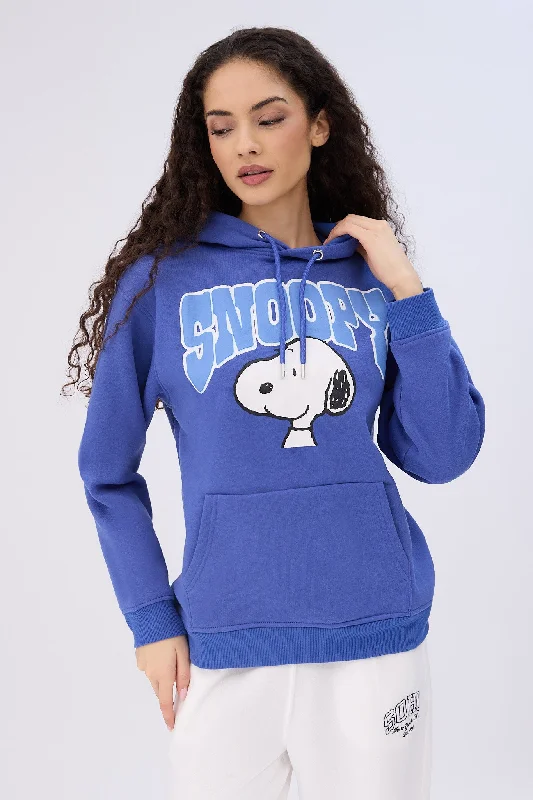 Peanuts Snoopy Graphic Hoodie Hoodie with Hem Drawcord Adjustable Customizable