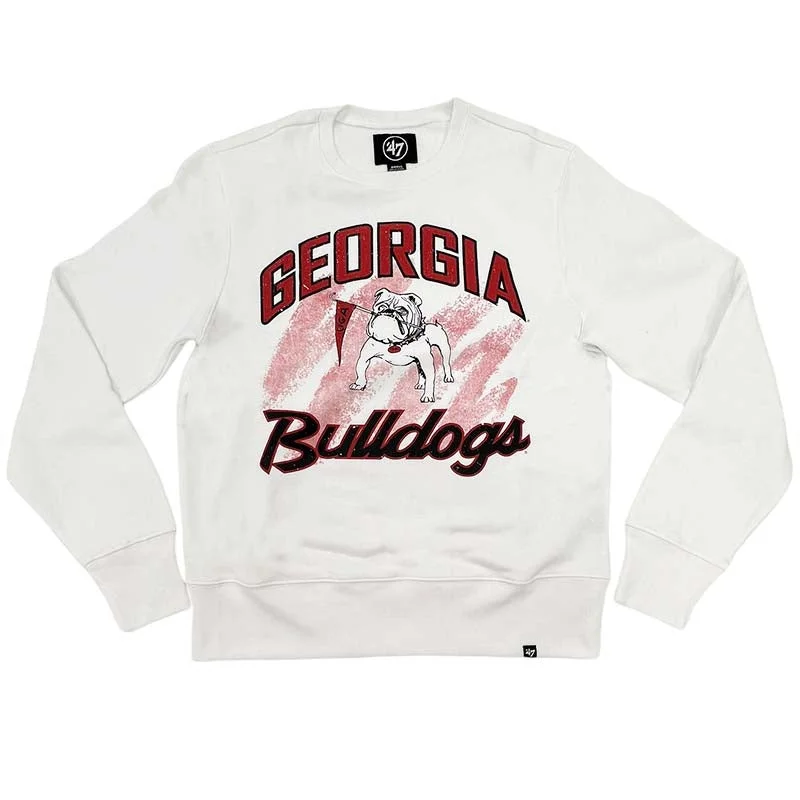 UGA Shader Crewneck Sweatshirt Hoodie with Button Classic Timeless