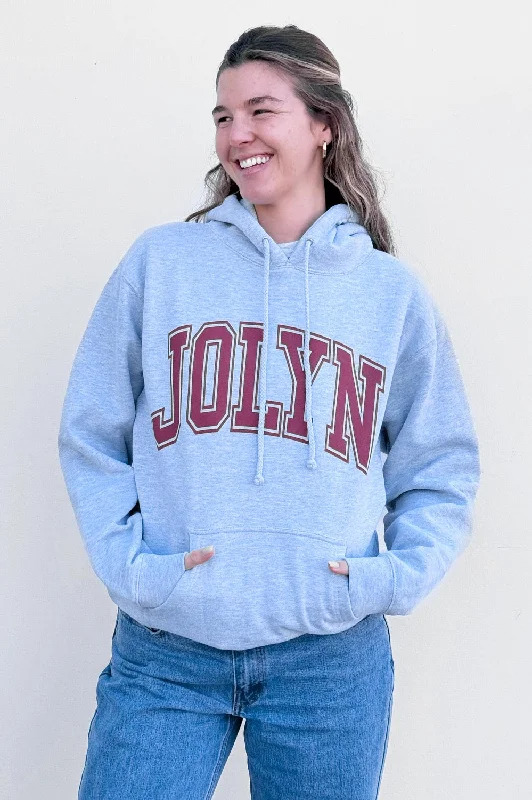 Raine Hoodie - Heather Grey Logo Hoodie with Full-Zip Functional Layering