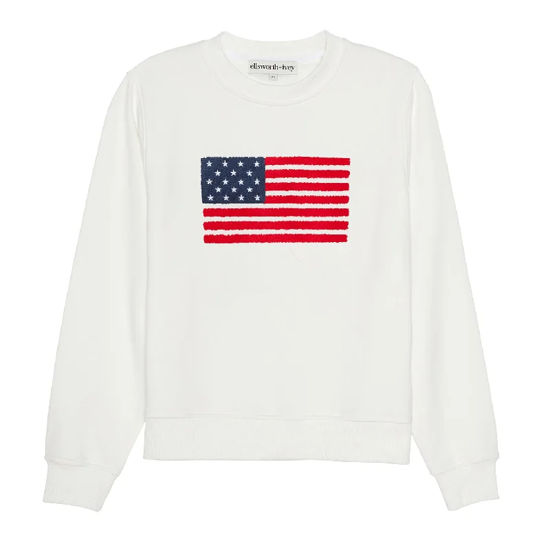 American Flag Sweatshirt Hoodie with Print Artistic Unique