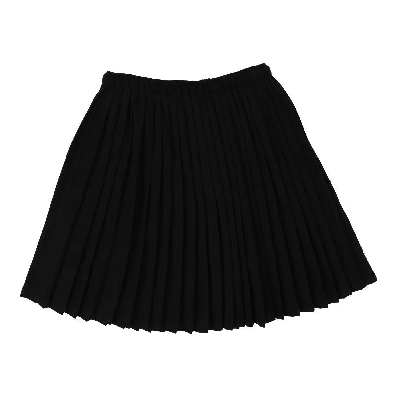 Analogie Black Knife Pleated Skirt velvet skirt luxury