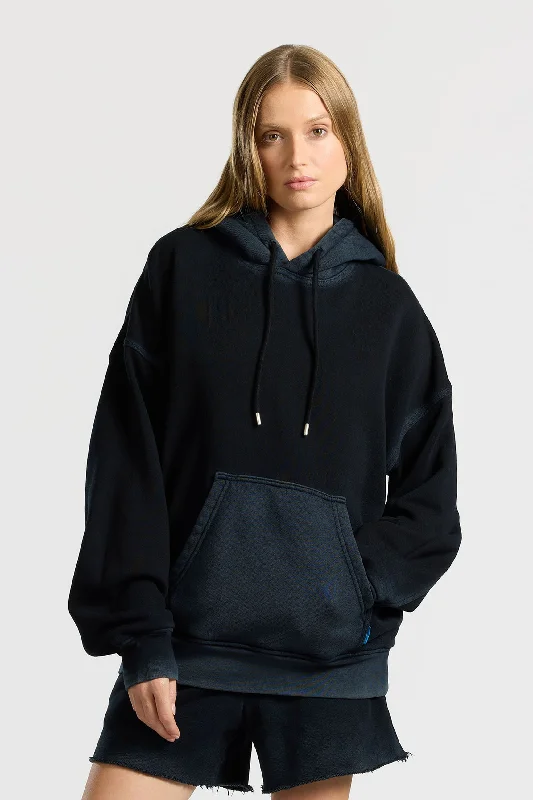 Boston Hoodie Hoodie with Raw Hem Edgy Unfinished