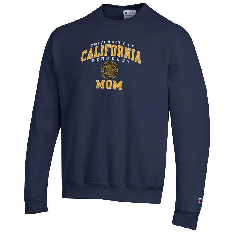 U.C. Berkeley Cal Mom double arch Champion crew-neck sweatshirt-Navy Hoodie with Lining Warm Insulated U.C. Berkeley Cal Mom double arch Champion crew-neck sweatshirt-Navy Hoodie with Lining Warm Insulated
