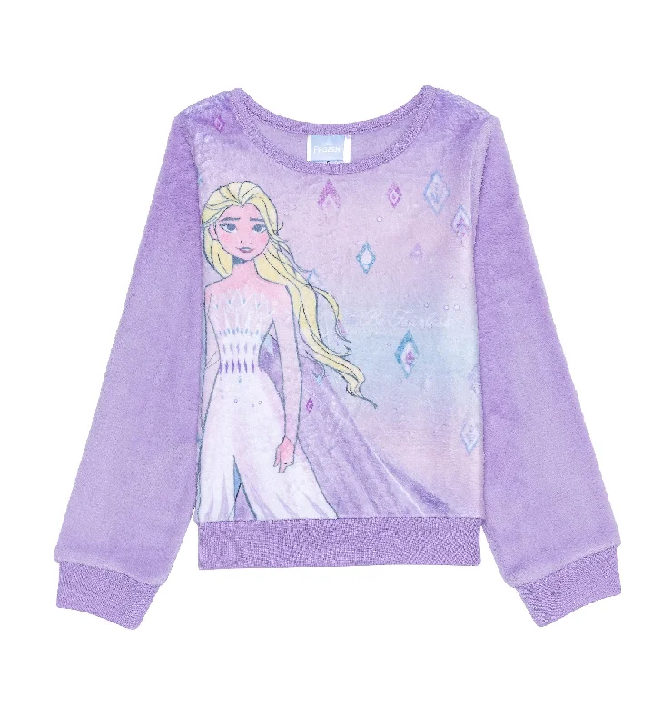 Disney Little Girls Frozen Elsa Cozy Pullover Sweatshirt Hoodie with Relaxed Fit Easy Casual Disney Little Girls Frozen Elsa Cozy Pullover Sweatshirt Hoodie with Relaxed Fit Easy Casual