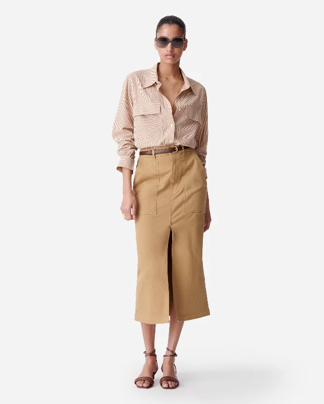 DRAGA SKIRT / MASTIC zip skirt side