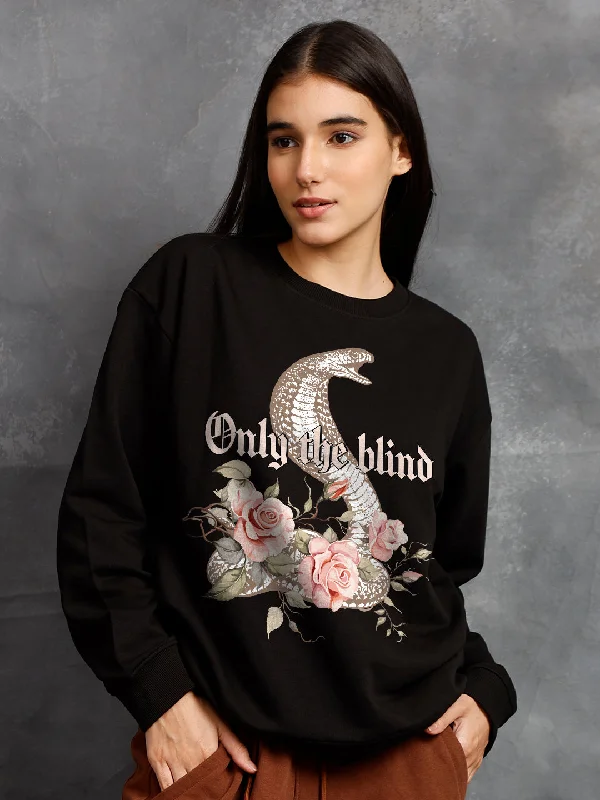Only The Blind Women Drop Shoulder Premium Terry Sweatshirt Hoodie with Frayed Bohemian Relaxed Only The Blind Women Drop Shoulder Premium Terry Sweatshirt Hoodie with Frayed Bohemian Relaxed