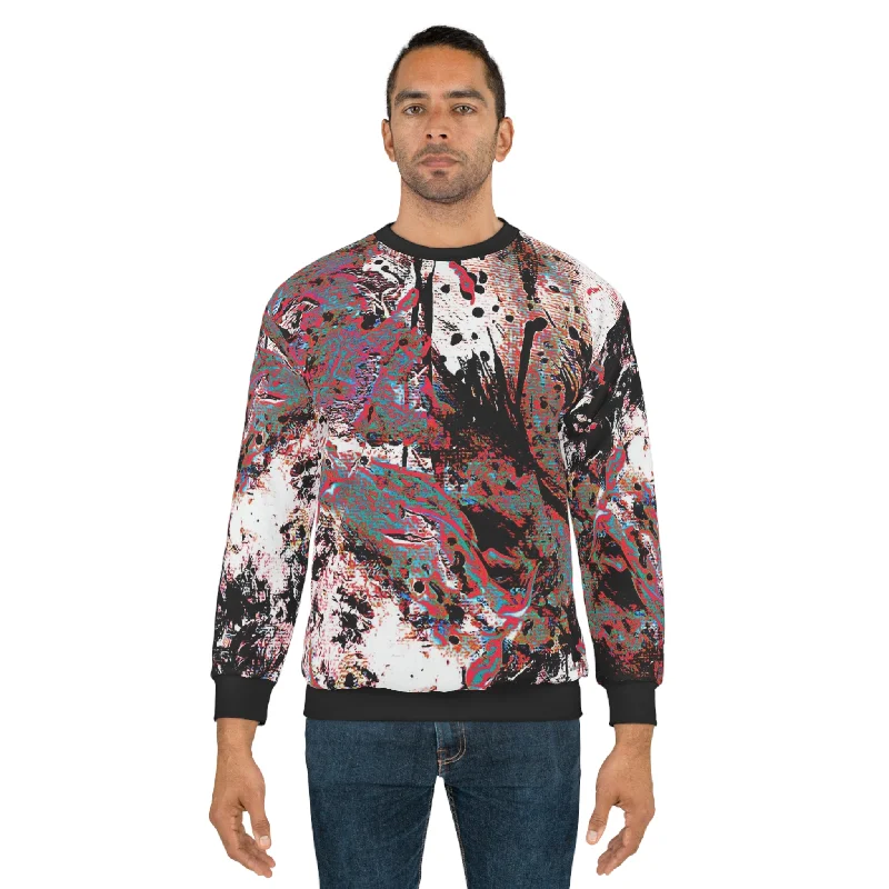 "Dreamy Love" (Cosmic Fusion - Persimmon II) - Unisex Sweatshirt (w/out heart) Hoodie with Fur Luxurious Winter "Dreamy Love" (Cosmic Fusion - Persimmon II) - Unisex Sweatshirt (w/out heart) Hoodie with Fur Luxurious Winter