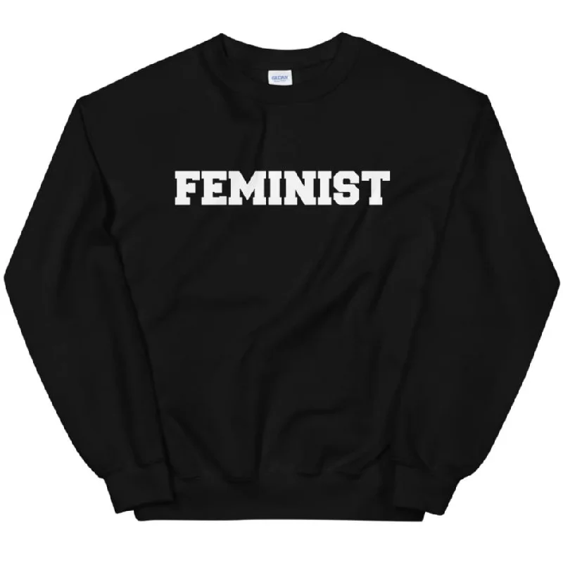 Feminist Classic -- Sweatshirt Hoodie with Front Slit Layering Stylish