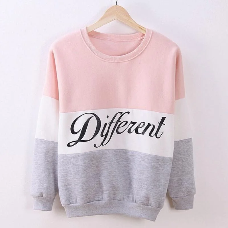 Spring Women Hoodies Patchwork Sweatshirt Hoodie with Batwing Sleeves Loose Dramatic Spring Women Hoodies Patchwork Sweatshirt Hoodie with Batwing Sleeves Loose Dramatic