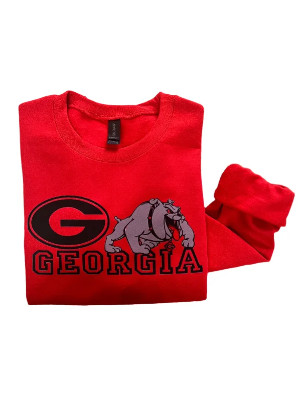 Georgia Bulldog sweatshirt Hoodie with Crew Neck Simple Timeless