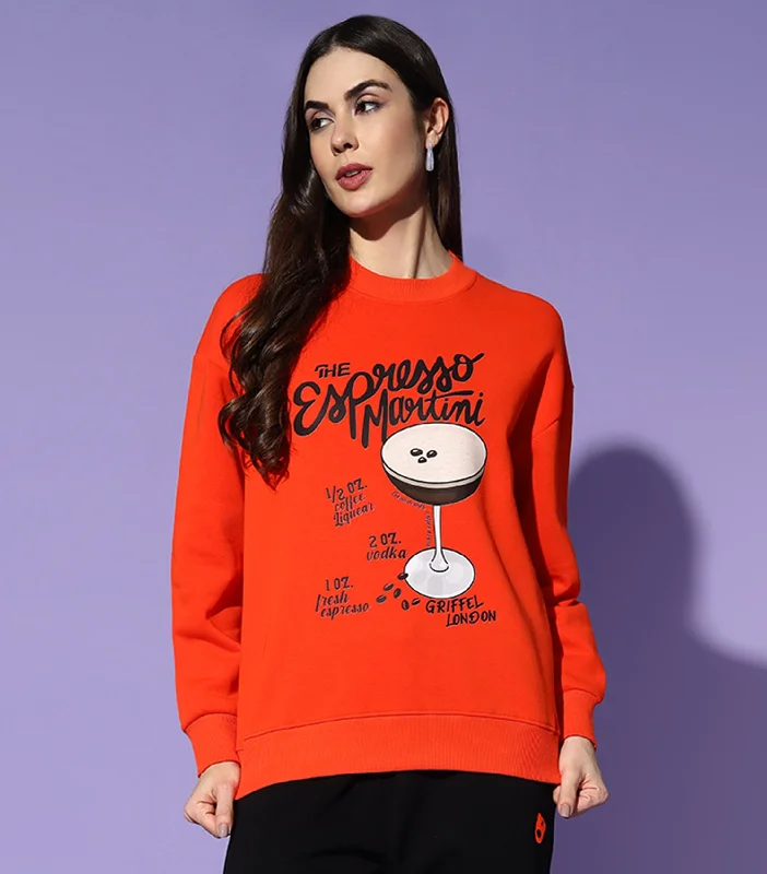 GRIFFEL Round Neck Oversized Sweatshirt Hoodie with Longline Fit Extended Stylish