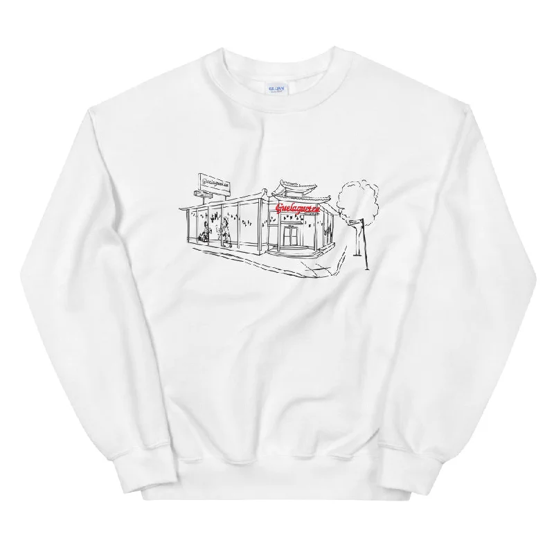 Guelaguetza Building Sweatshirt Hoodie with Snap Buttons Easy Quick