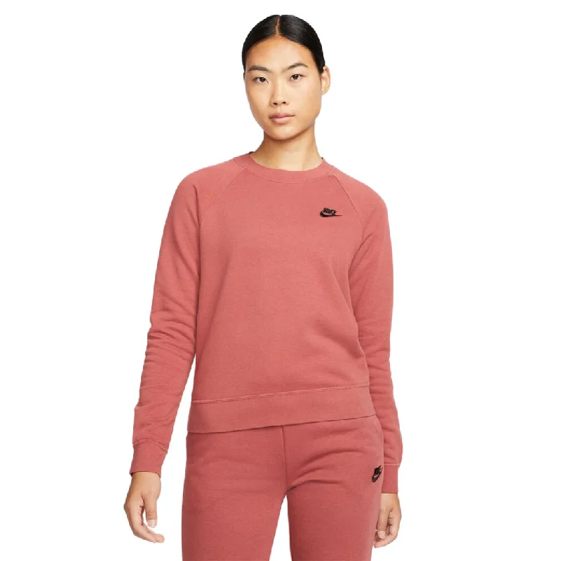 Essential Fleece Crew Sweatshirt Hoodie with Monochrome Minimalist Simple