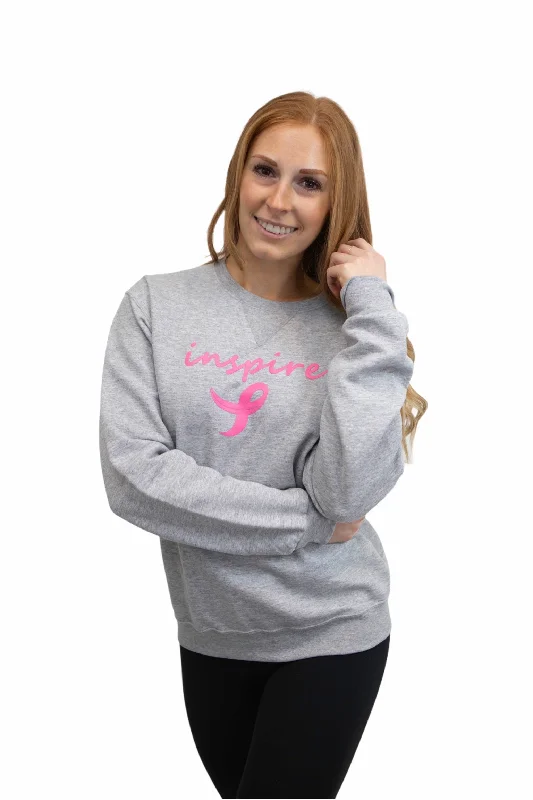 Inspire Unisex BCA Crew Neck Sweatshirt Hoodie with Rhinestones Sparkly Elegant