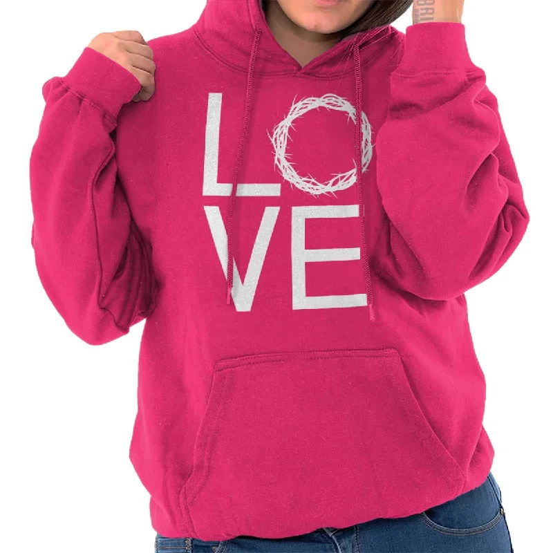Love Hoodie Hoodie with Embroidery Detailed Premium