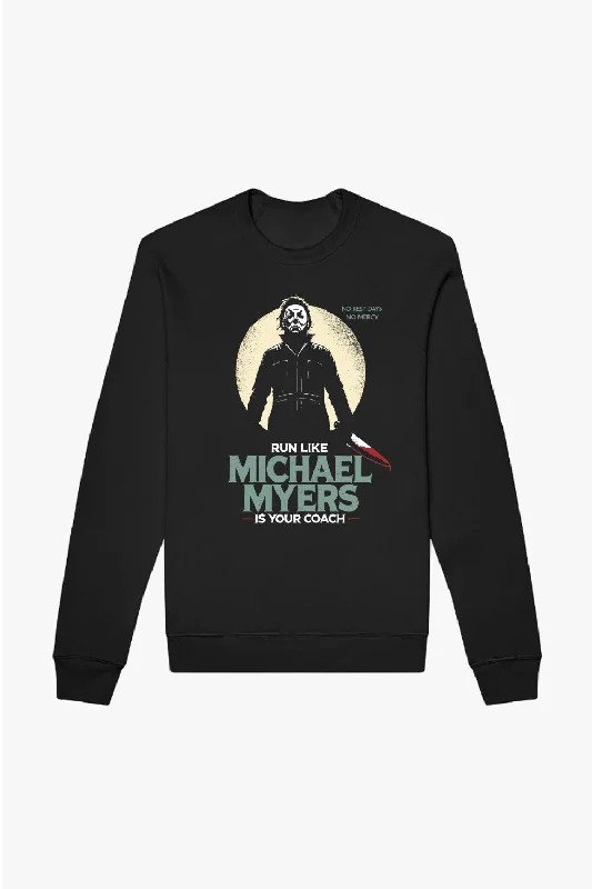 Michael Myers Run Coach Sweatshirt Hoodie with V-Neck Classic Versatile