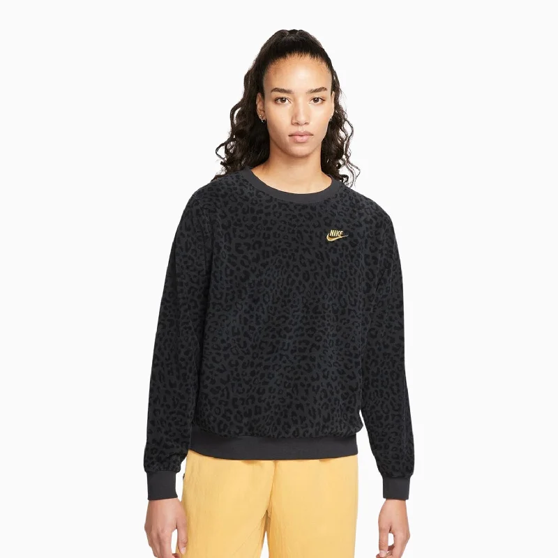 Women's Sportswear Crew Neck Sweatshirt Hoodie with Hidden Zipper Minimalist Clean